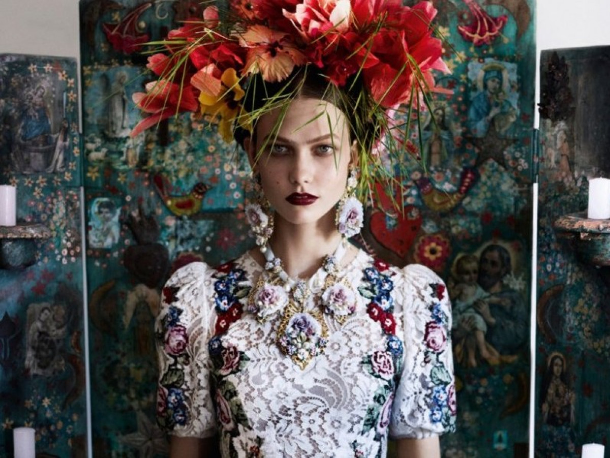 Iconic Fashion Forms into Floral Patterns